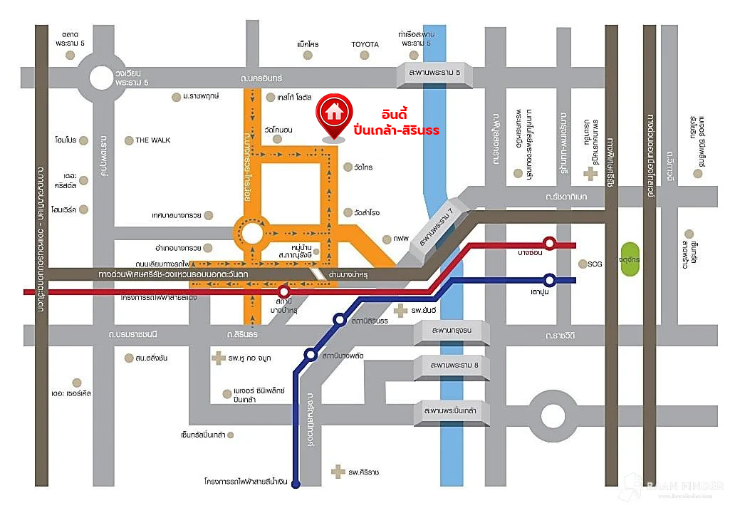 *****ทาวน์เฮ้าส์มือสองนนทบุรี โครงการ อินดี้ ปิ่นเกล้า-สิรินธร เนื้อที่กว้าง 21 ตร.ว. พื้นที่ใช้สอย 122 ตร.ม. ฟังก์ชัน 3 ห้องนอน 3 ห้องน้ำ 2  ที่จอดรถ บนทำเลเดินทางสะดวก เชื่อมต่อถนนนครอินทร์, ถนนราชพฤกษ์ ถนนบางกรวย-ไทรน้อย, ถนนจรัญสนิทวงศ์ ใกล้รถไฟฟ้าสายสีแดง "สถานีบางบำหรุ" และจุดขึ้นทางด่วน "พระราม7"